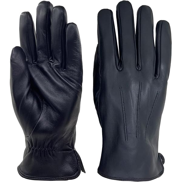 Dents Mens Henley Touch Screen Hairsheep Leather Gloves - Black
